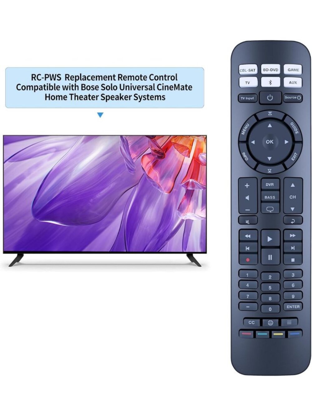 Universal Remote Control for Bose Sound Systems - Compatible with Cinemate - Picture 3 of 8